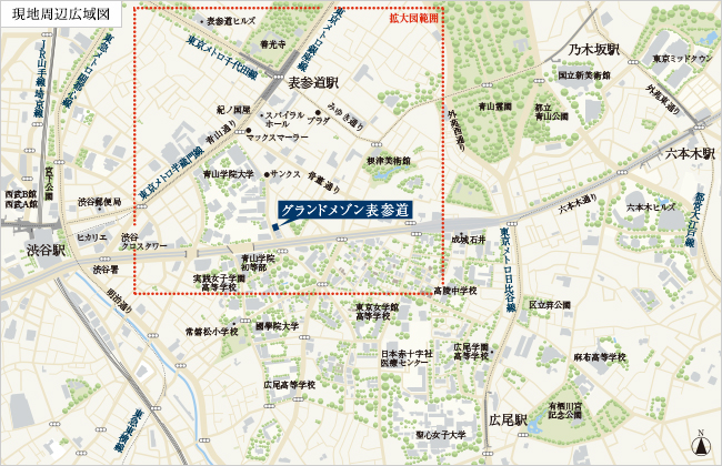 グランドメゾン表参道の住所・地図。渋谷の高級マンション